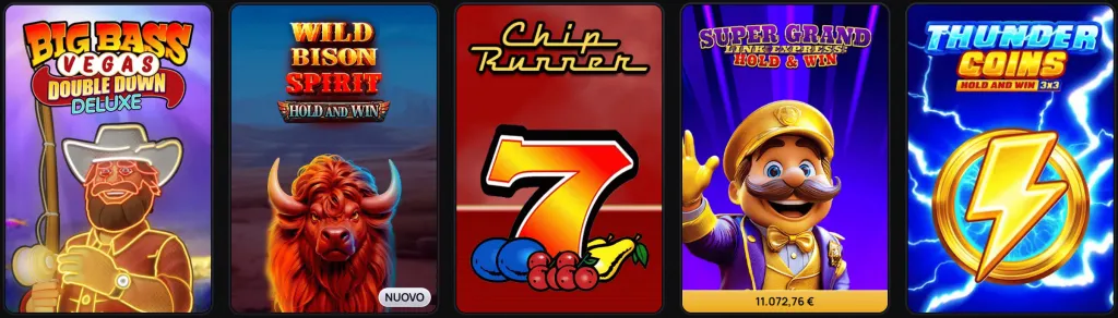 Catalogo giochi Casinova Casino