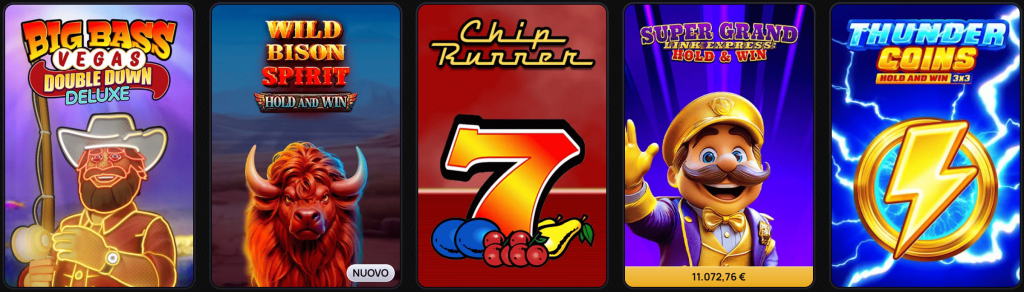 Catalogo giochi Casinova Casino