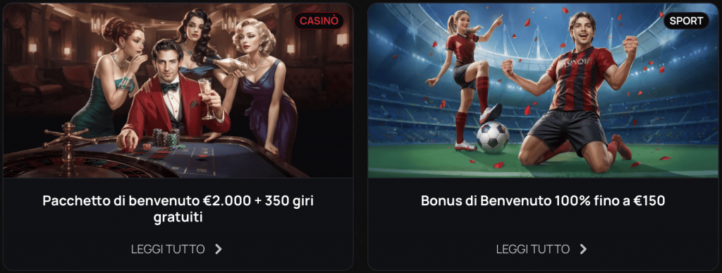Bonus di benvenuto Casinova Casino